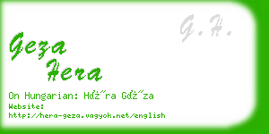 geza hera business card